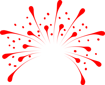 Firework party decoration png