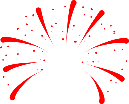 Firework party decoration png