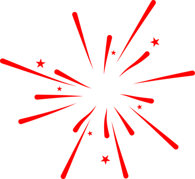 Firework party decoration png