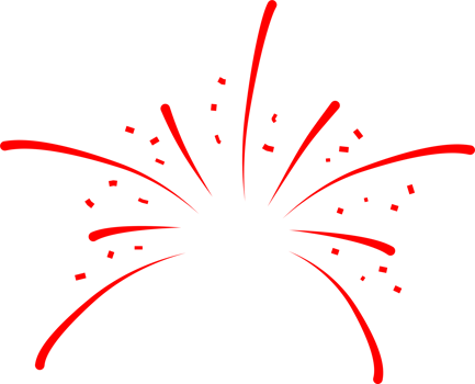 Firework party decoration png