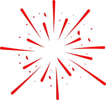 Firework party decoration png