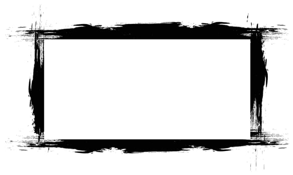 rectangular frame with texture brush vector