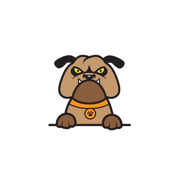 cute cartoon dog vector