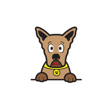cute cartoon dog vector