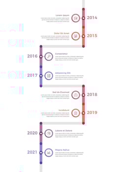 Vertical Timeline Template vector