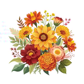Beautiful Flowers Watercolor Florals Illustration vector