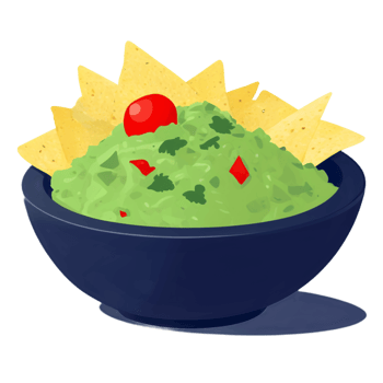 National Guacamole isolated on transparent background png