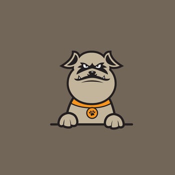 cute cartoon dog vector