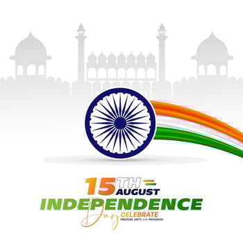 15th August Indian Independence Day 78th Celebration vector