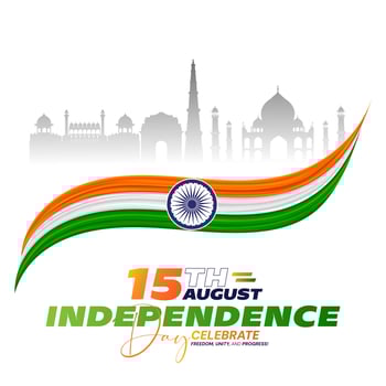 15th August Indian Independence Day 78th Celebration vector