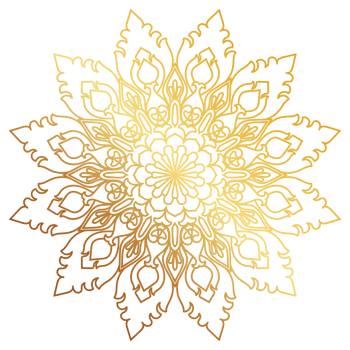 Golden Mandala Design delicate and intricate golden mandala pattern, radiating a sense of peace and spiritual harmony. Perfect for meditation, yoga, or spiritual practices. png