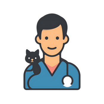 Veterinarian icon against transparent background generated by Ai png