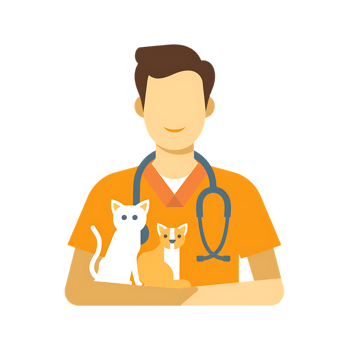 Veterinarian icon against transparent background generated by Ai png