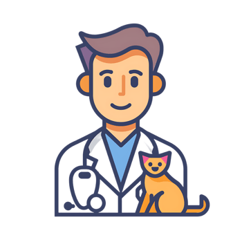 Veterinarian icon against transparent background generated by Ai png