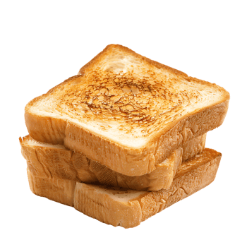 Toast bread against transparent background generated by Ai png