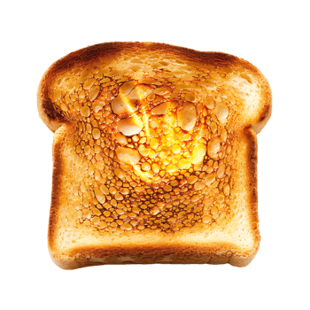 Toast bread against transparent background generated by Ai png