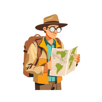 Tour Guide icon against transparent background generated by Ai png