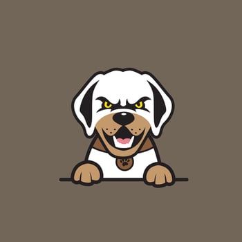 cute cartoon dog vector