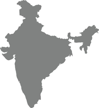 map india grey vector