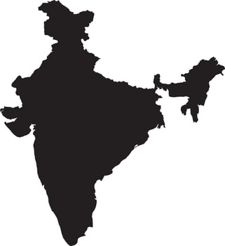 map india black vector