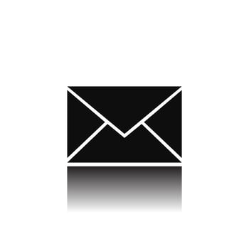Mail web icon on white background vector