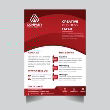 Business flyer template and poster design vector
