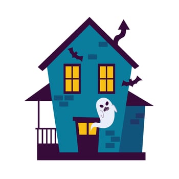 Halloween Haunted House Set vector