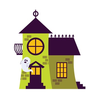 Halloween Haunted House Set vector