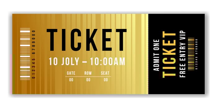 luxury event ticket template . minimal ticket design for entertainment show, event, boarding pass, cinema, theatre and concert. Ticket illustration vector