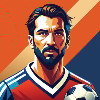 Artwork of football vector