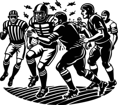 Artwork of football vector