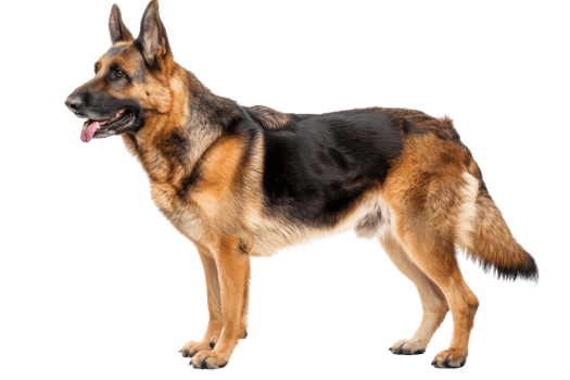 German Shepherd Dog StandingIsolated png