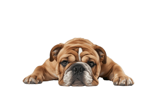 Cute Bulldog Puppy Lying Down png