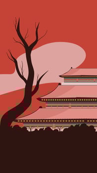 Seoul Korea background vector