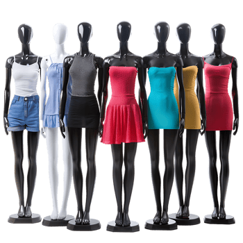 Mannequins Realistic Set isolated over transparent background png