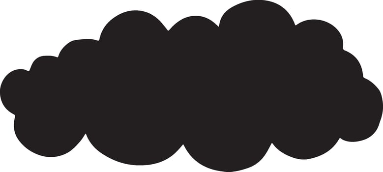 clouds silhouette isolated on white background vector