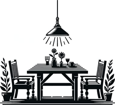 Table silhouette Illustrator Artwork vector