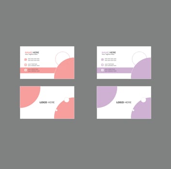 Modern Business Card in Flat Design Clean and Creative Modern Business Card Design Template Minimalistic Creative Clean Modern Corporate Business Card with Simple Design Template vector