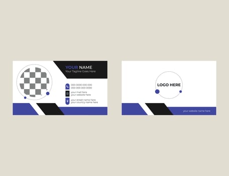 Modern Business Card in Flat Design Clean and Creative Modern Business Card Design Template Minimalistic Creative Clean Modern Corporate Business Card with Simple Design Template vector