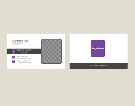 Modern Business Card in Flat Design Clean and Creative Modern Business Card Design Template Minimalistic Creative Clean Modern Corporate Business Card with Simple Design Template vector