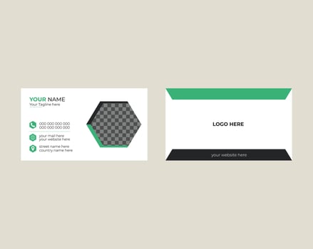 Modern Business Card in Flat Design Clean and Creative Modern Business Card Design Template Minimalistic Creative Clean Modern Corporate Business Card with Simple Design Template vector
