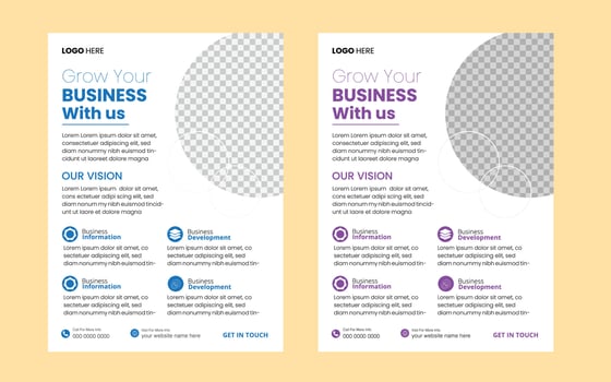 Creative corporate business flyer template design set, Geometric shape, perfect for creative professional business, trendy creative corporate multipurpose minimal flyer vector