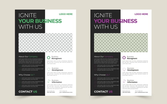 Creative corporate business flyer template design set, Geometric shape, perfect for creative professional business, trendy creative corporate multipurpose minimal flyer vector