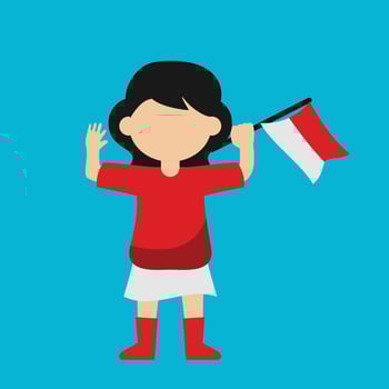 Dirgahayu Indonesia Character Design vector