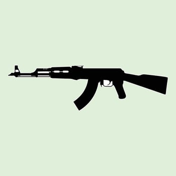 Illustration of a Military-Grade Assault Weapon vector