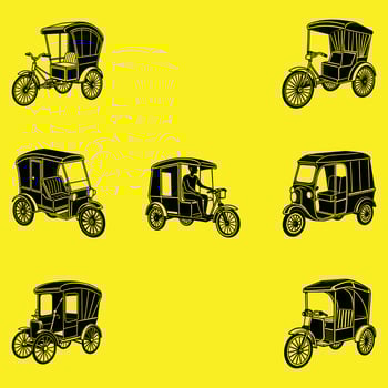 Various Auto Art Illustration vector
