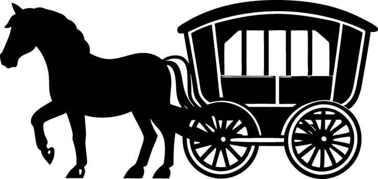 horse-drawn carriage icon illustrations vector