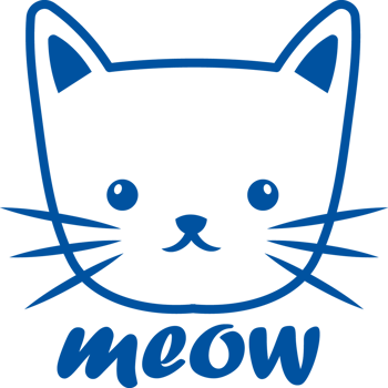 Head of small kitten with meow inscription for ads service with tips on raising animals. Hand drawn. png