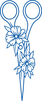 Scissors of hairdresser from beauty salon helping to cut hair and beards for clients. Hand drawn. png