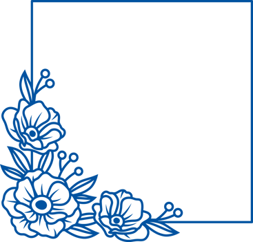 Frame with flowers or blooming plants with copy space for happy valentine day greetings. Hand drawn. png